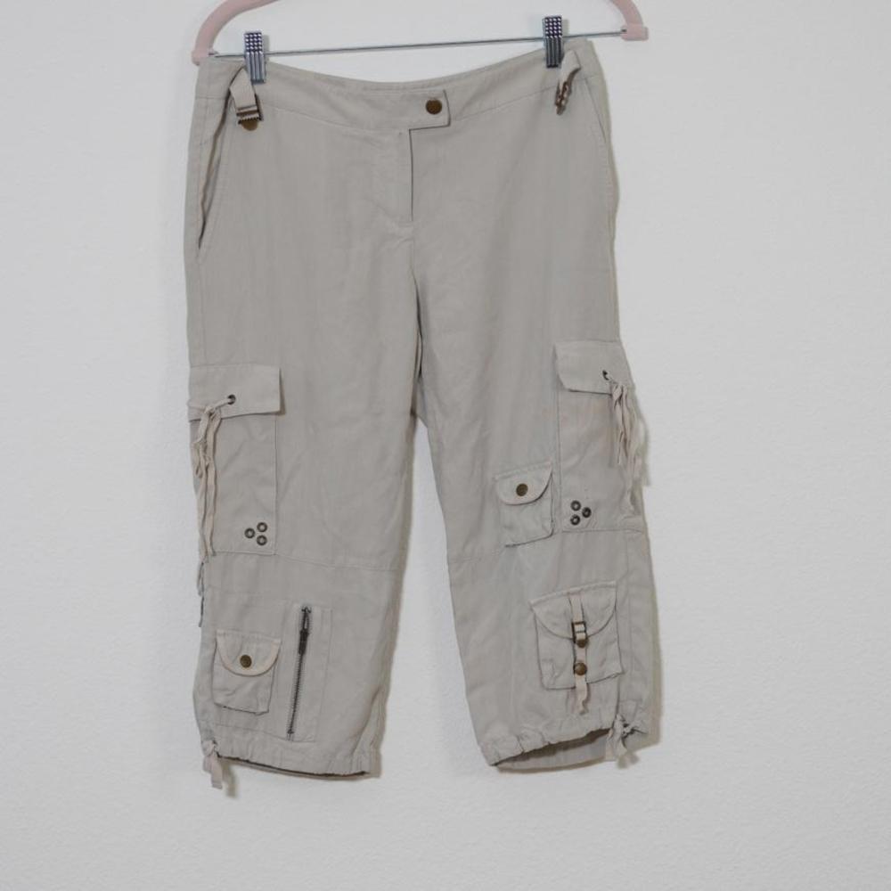New York & Company Collection Gray Cargo Capris - Size 2 - Casual Chic